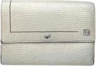 Loewe Pre-owned Wallets, female, White, Size: ONE SIZE Pre-owned Leather Wallet