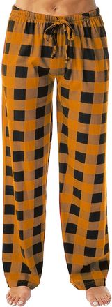 Generic Womens Plaid Pyjama Bottoms Checked Pjs Bottoms Lounge Pants UK Ladies Drawstring Casual Pyjama Trousers Soft Nightwear Loungewear Sleepwear Sleep Pan