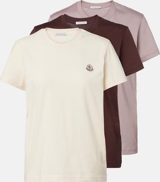 Moncler Set of 3 cotton jersey T-shirts