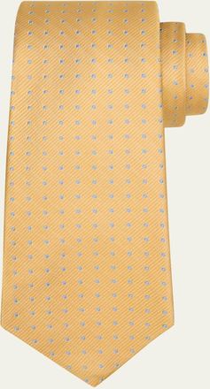 Kiton Mens Dots Silk Sevenfold Tie