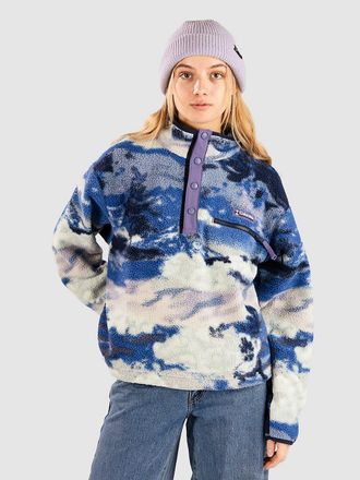 Columbia Helvetia II Printed Cropped Half Snap Half-Zip Fleece Pullover blau
