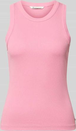 Tom Tailor Denim Slim Fit Top in Rippstrickoptik in Pink, Gr&ouml;&szlig;e XS