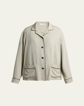 The Row Clarinda Silk Pajama Shirt