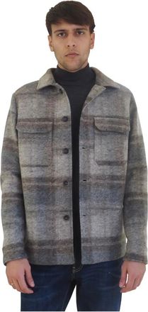 AT.P. CO Orlando Overshirt - Heren - Zomerjassen - Veelkleurig - M - Wol - Jassen