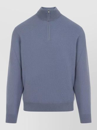 Ralph Lauren Purple Label high collar sweater ribbed cuffs hem