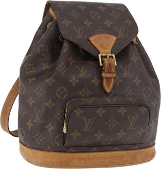 Louis Vuitton Vintage Montsouris Backpack Monogram Canvas Brown Canvas Backpack Bag (Pre-Owned)
