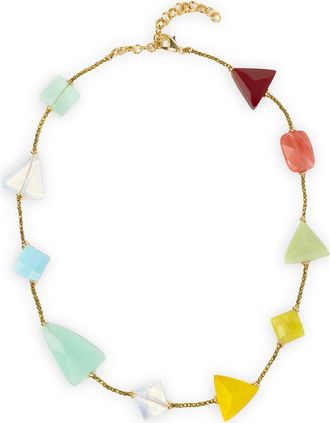 Saachi Colorblock Stone Necklace in Multi at Nordstrom Rack