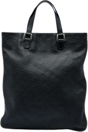 Gucci Pre-owned Tote Bag - Dames - Vintage Shopper - Zwart - ONE Size - Leer - Vintage