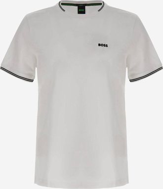 HUGO BOSS Camiseta de algod&oacute;n el&aacute;stico con logo de Hugo Boss