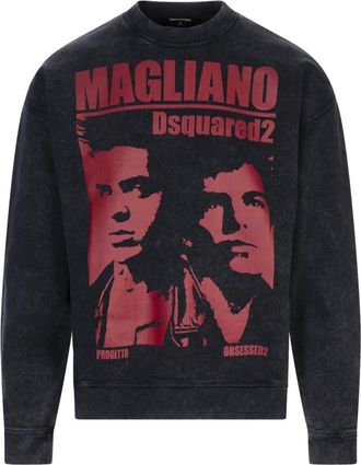Dsquared2 Grijze Katoenen Sweatshirt van Magliano - Heren - Sweatshirts - Grijs - XL - Katoen - Hoodies & sweatvesten