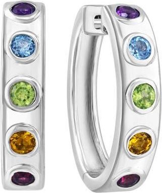 Effy Sterling Silver Multistone Hoop Earrings at Nordstrom Rack
