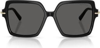 Tiffany & Co. 57mm Square Sunglasses in Black /Dark Grey at Nordstrom