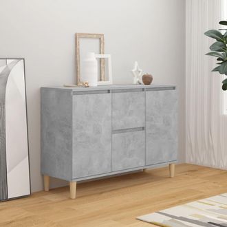 vidaXL Vidaxl - Aparador Madera De Ingenier&iacute;a Gris Hormig&oacute;n 101x35x70 Cm