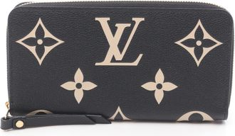 Louis Vuitton Beige Bicolor Black Monogram Empreinte Leather Long Wallet (Bi-Fold) (Pre-Owned)