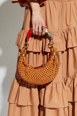 Chlo&eacute; Bracelet Small Hobo Handbag, Womens, Orange