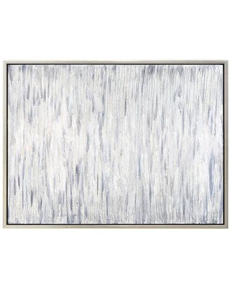 Empire Art Direct Gray Field Ii Textured Glitter Hand-Painted Framed Canvas Wall Art