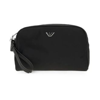 Emporio Armani Classic Pouch - Heren - Tassen - Zwart - Maat: ONE Size Polyamide