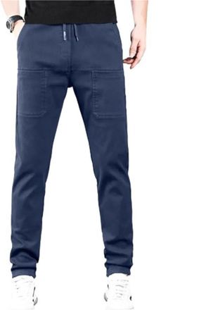 Generic Multipants Luxury Pants, High Stretch Multi-Pocket Durable Cargo Pants for Men - Comfortable & Functional Multiple Colors (Blue,M)