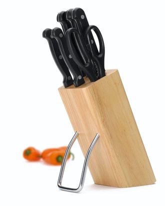 Kitchen Craft Craft Juego De Cuchillos De Cocina De Madera Elegante