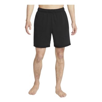Nike Mens Nike Yoga Therma-FIT Logo Printing Solid Color Sports Shorts Black DM7832-010