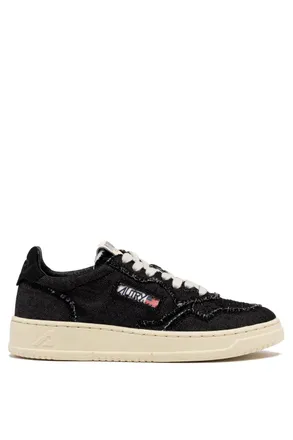 Autry Womens Medalist Black Denim Sneakers