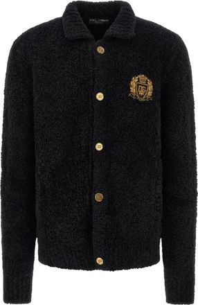 Dolce & Gabbana Boucl&eacute; Alpaca Wol Cardigan - Heren - Vesten - Zwart - 2XL - Wol - Truien & Vesten