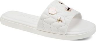 Karl Lagerfeld Carenza Macaron Slide Sandal in Bright White at Nordstrom, Size 6