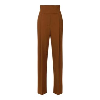 Elisabetta Franchi Broeken, Dames, Bruin, L, Katoen, Palazzo Broek