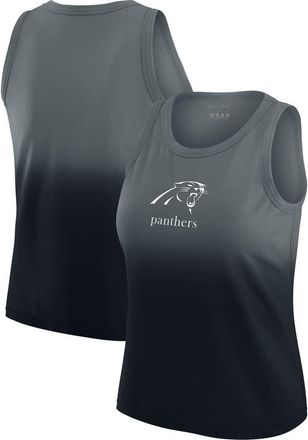 WEAR by Erin Andrews Womens WEAR by Erin Andrews x Gracie Hunt Black Carolina Panthers Ombre Tank Top at Nordstrom, Size Medium