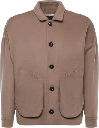Giuliano Galiano Dire Jacket - Heren - Zomerjassen - Bruin - M - Wol - Jassen
