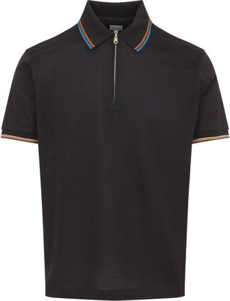 Paul Smith Mud Brown Cotton Str Detail Polo Shirt-Uomo