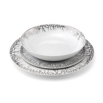 Medard De Noblat Vajilla de 18 piezas Porcelena Gris