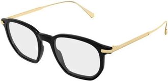 Cartier Brillen - Heren - Brillen - Zwart - 50 MM - Leer - Accessoires