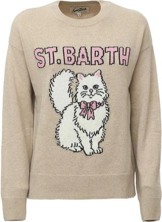 MC2 Saint Barth Jersey de cuello redondo Tessa - Knitwear - Mujer - Beige - S