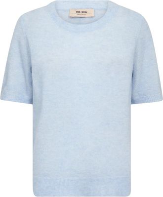 Mos Mosh MMMape O-Neck Knit - Dames - Ronde hals truien - Blauw - S - Truien & Vesten