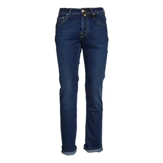 Jacob Cohen Straight Jeans, male, Blue, Size: W34 Bard Jeans