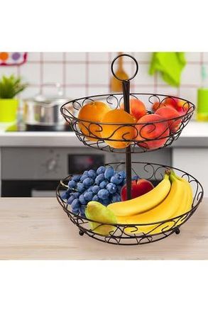 Sorbus Bronze 2-Tier Countertop Fruit Basket Holder & Decorative Bowl Stand at Nordstrom Rack