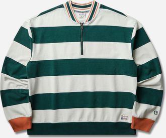 Champion Men s Modern Ametora Striped Longsleeve Polo Shirt Bright Green