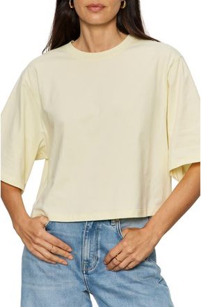 Sanctuary Belle Oversize Organic Cotton T-Shirt in Lemon Drop Yellow at Nordstrom, Size X-Large