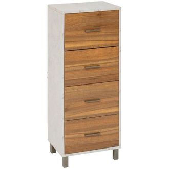 5five Simply Smart Come Mueble De Ba&ntilde;o De 4 Cajones En Madera Y Efecto M&aacute;rmol - 5five