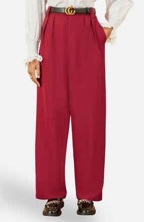 Yumi Wide Leg Trousers in Burgundy at Nordstrom, Size 10