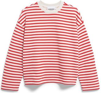 Armedangels Frankaa Stripe Pullover f&uuml;r Damen | rosa