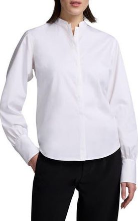 Nic+Zoe Anywhere Stretch Poplin Button-Up Shirt in Paper White at Nordstrom Rack, Size X-Large