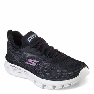 Skechers Womens Go Run Glide Step Flex Shoe In Black/white