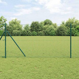 vidaXL Vidaxl - Postes De Cerca 13 Pcs Verde &Oslash;32mm 150 Cm Acero Galvanizado