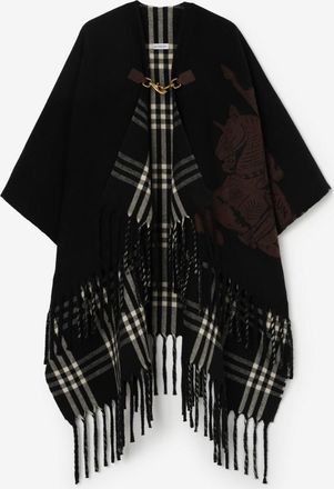 Burberry EKD Fil Coup&eacute; Wool Cape