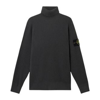 Stone Island Turtlenecks, male, Gray, Size: XL Mens Turtleneck Sweater