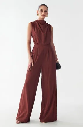 BWLDR Annie Jumpsuit in Burgundy at Nordstrom, Size 4