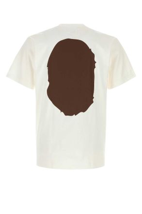 A Bathing Ape Mens White Cotton Big Ape Head T-Shirt Exterior Exterior: T-shirts And Polos