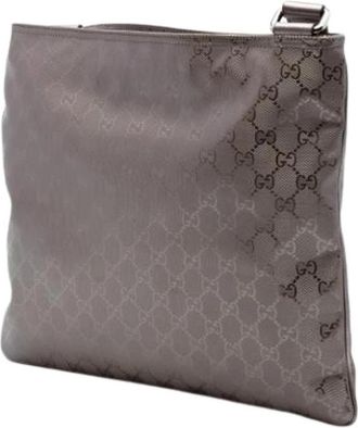 Gucci Pre-owned Crossbody Bag - Dames - Vintage Schoudertas - Grijs - ONE Size - Leer - Vintage
